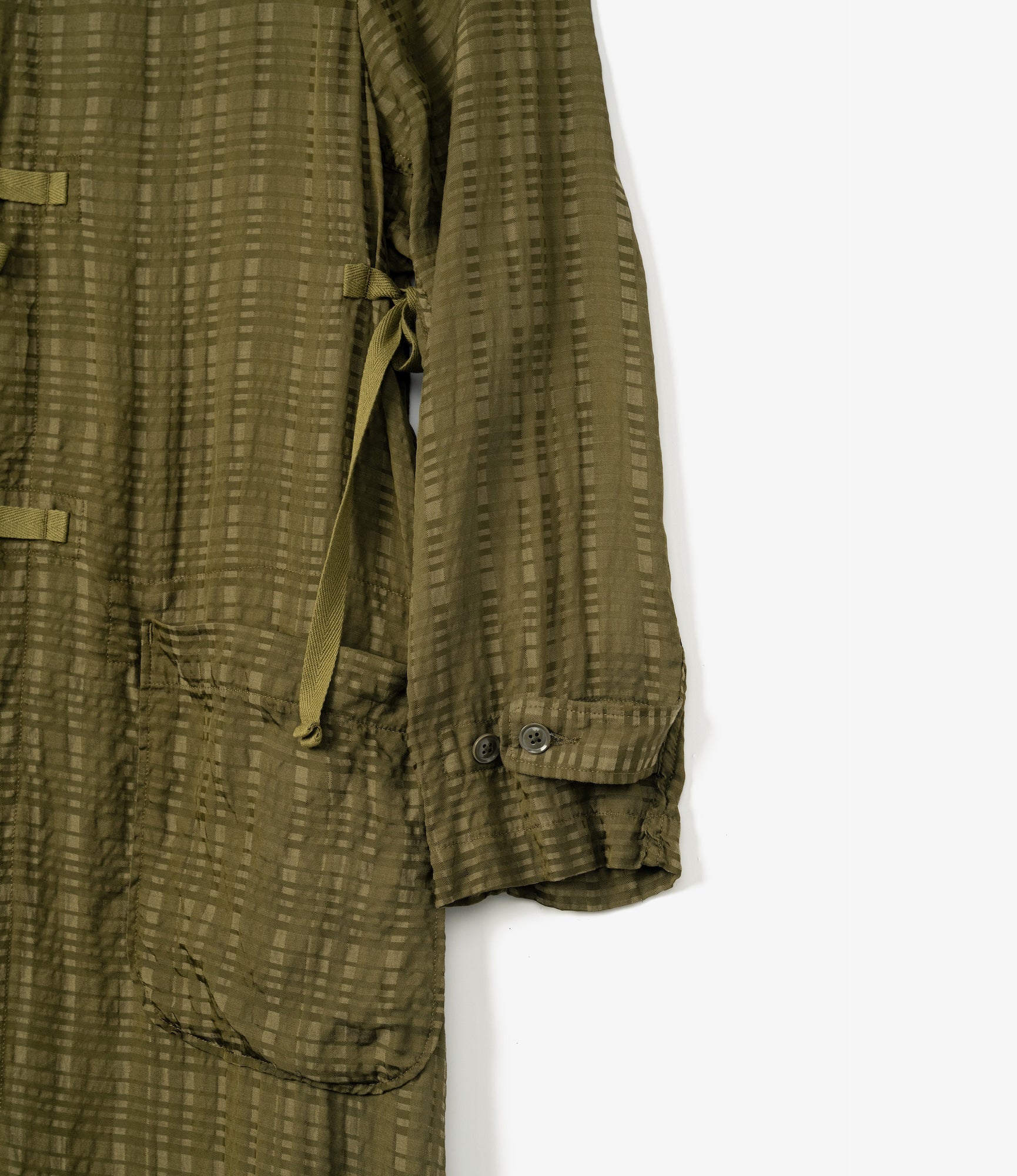 Duffle Dress – Olive Check Rayon Cotton