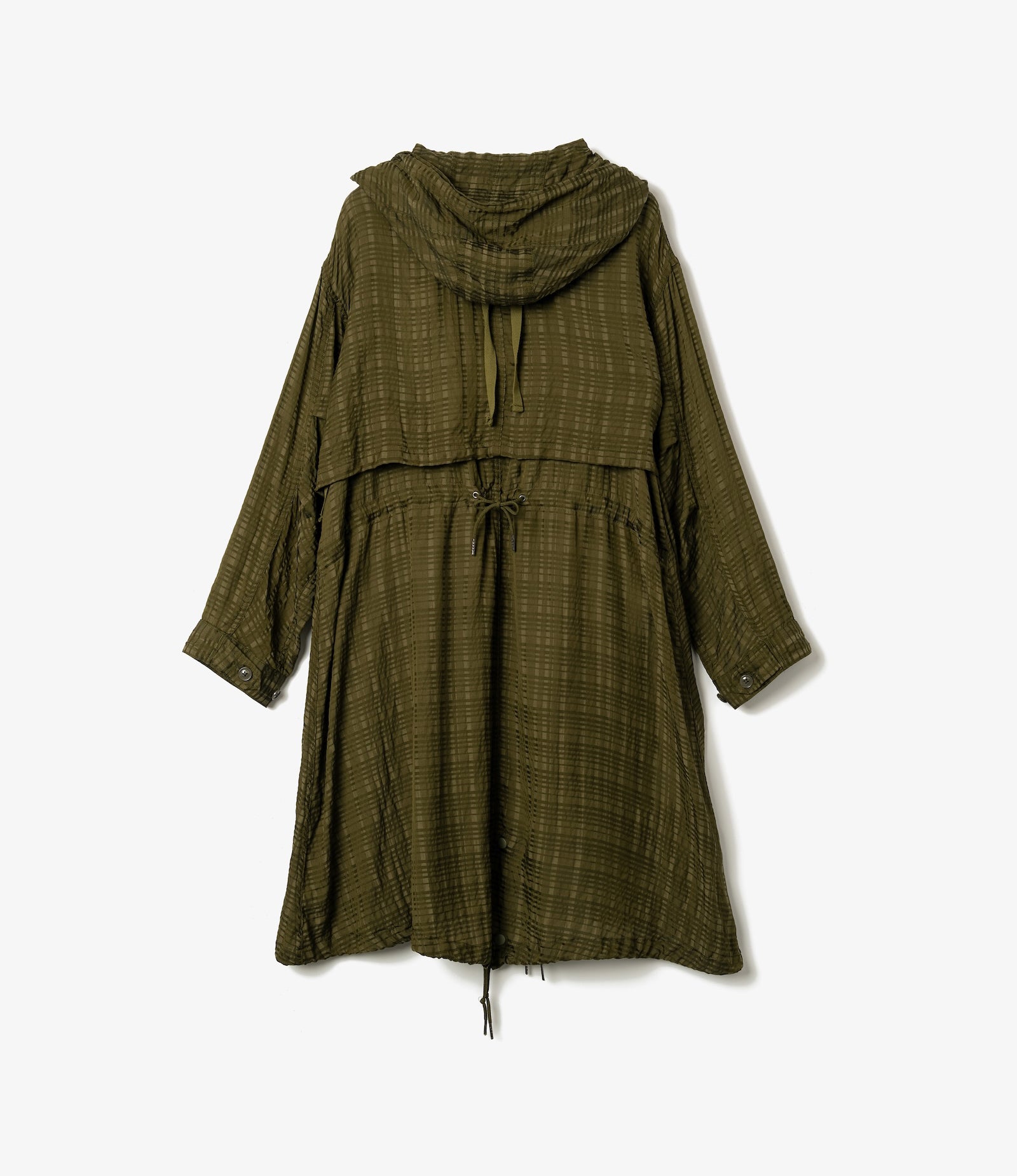 M51 Dress – Olive Check Rayon Cotton