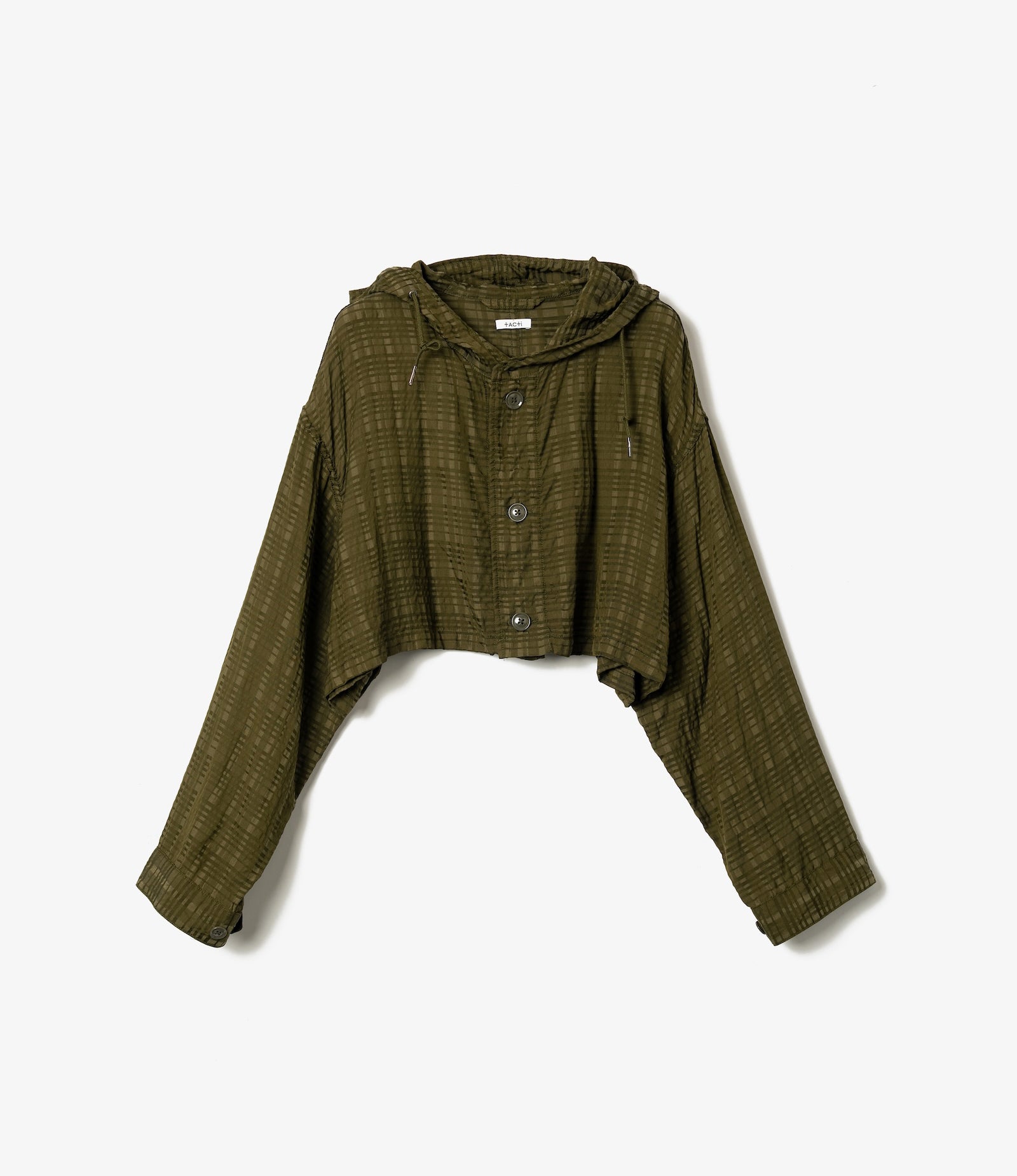 M51 Dress – Olive Check Rayon Cotton