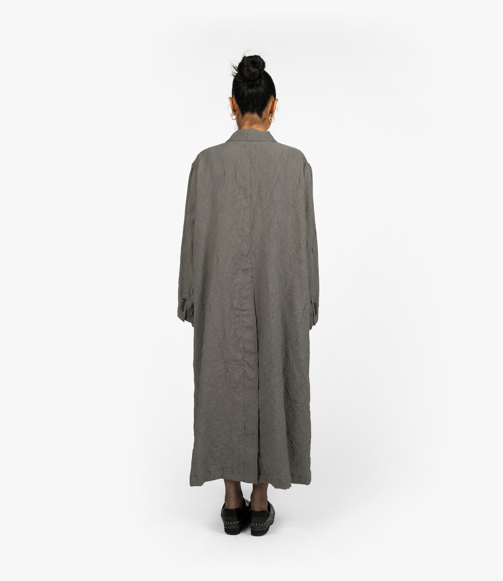 Tux Dress – Grey Crushed Modal