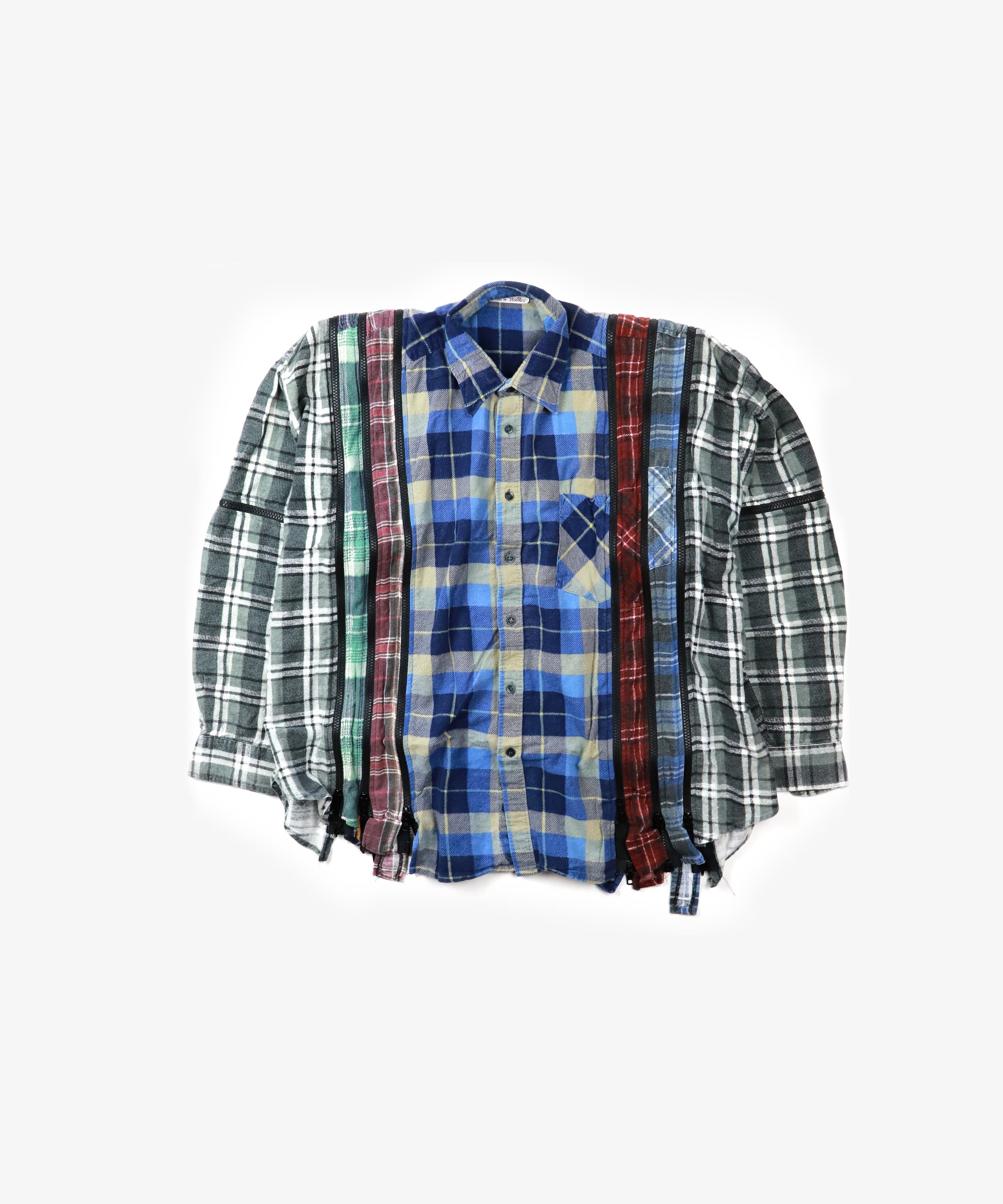 Rebuild by Needles Flannel Shirt -7 Cuts Wide / Zipped