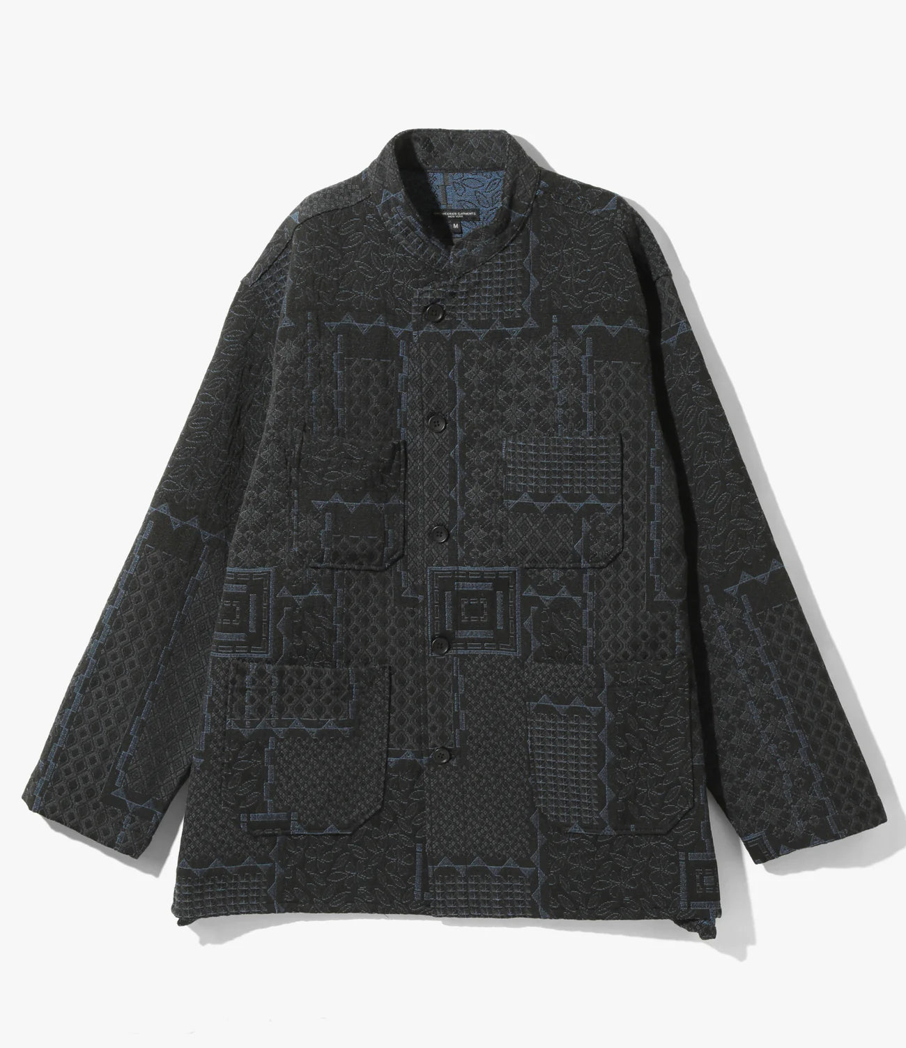 Engineered Garments Dayton Shirt - Black/Navy CP Geo Jacquard