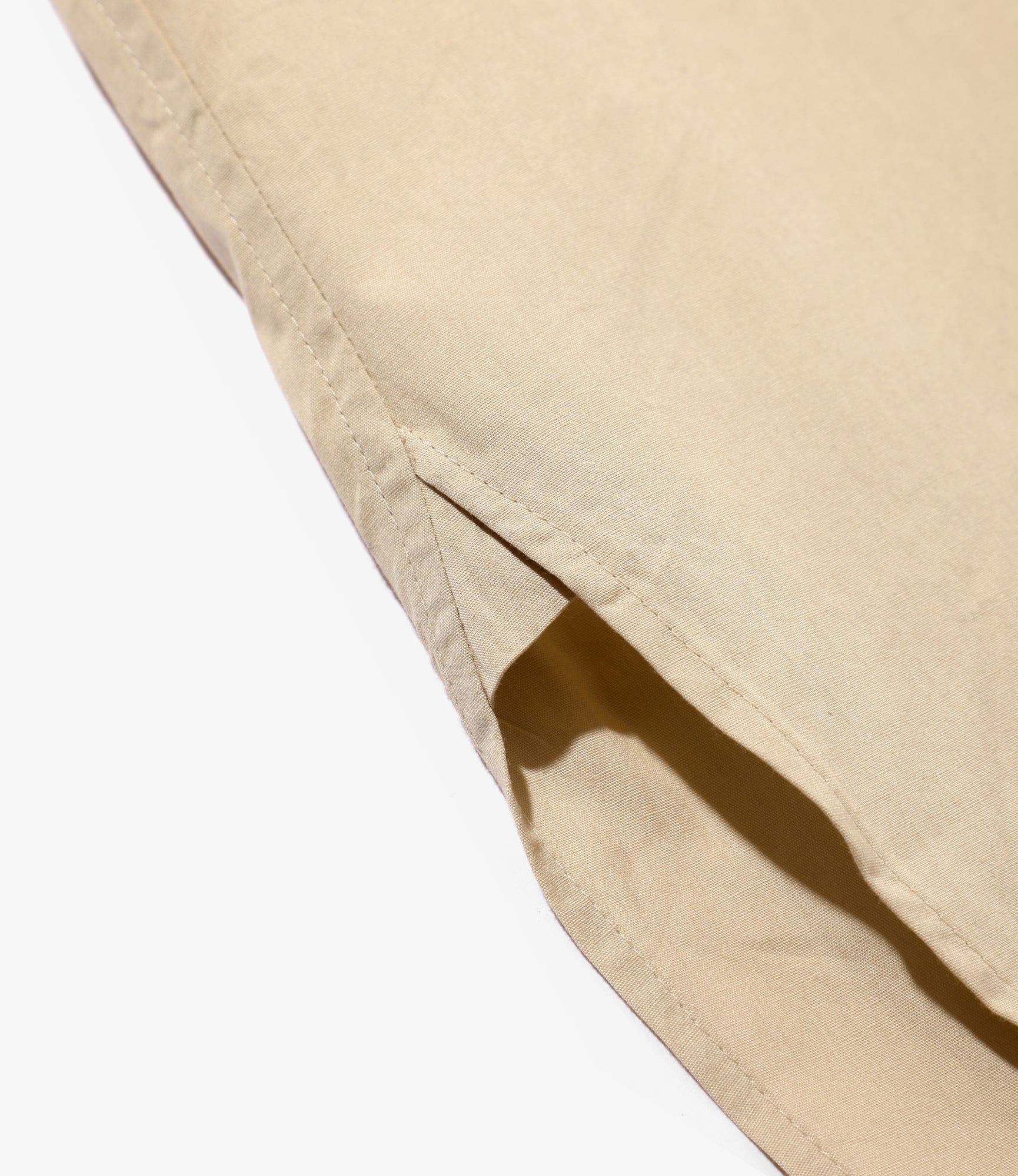 Needles Pinhole Round Collar EDW Shirt - Cotton Broadcloth Beige