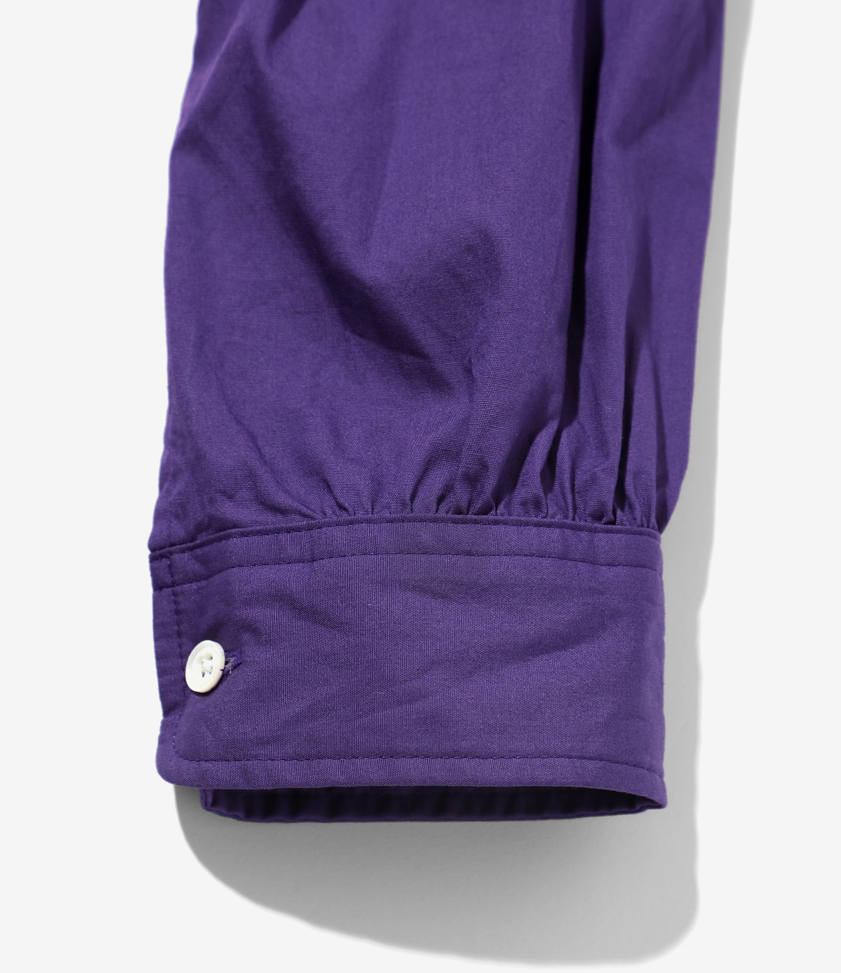 Needles Pinhole Round Collar EDW Shirt - Cotton Broadcloth Purple