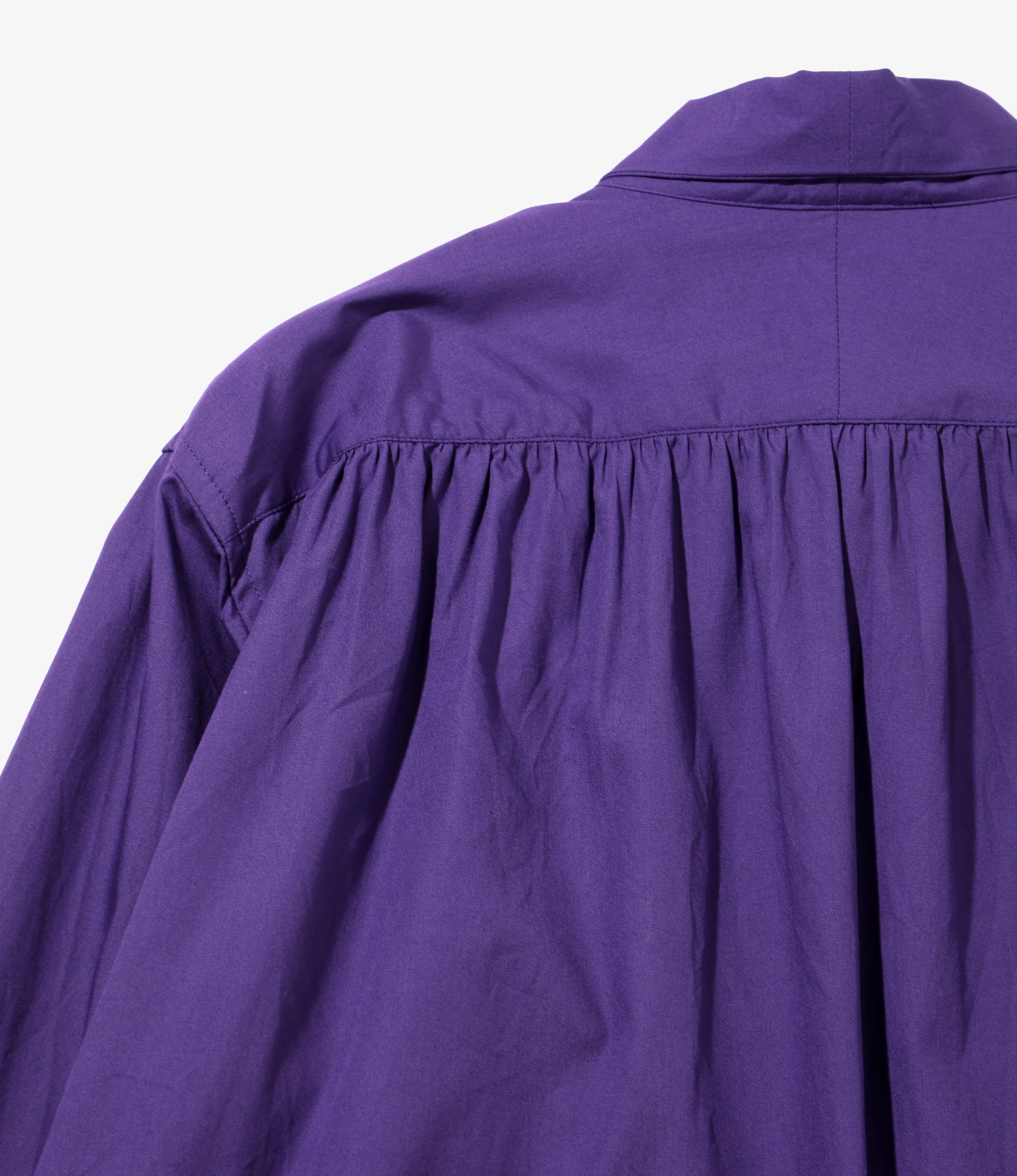 Needles Ascot Collar EDW Shirt - Cotton Broadcloth Purple
