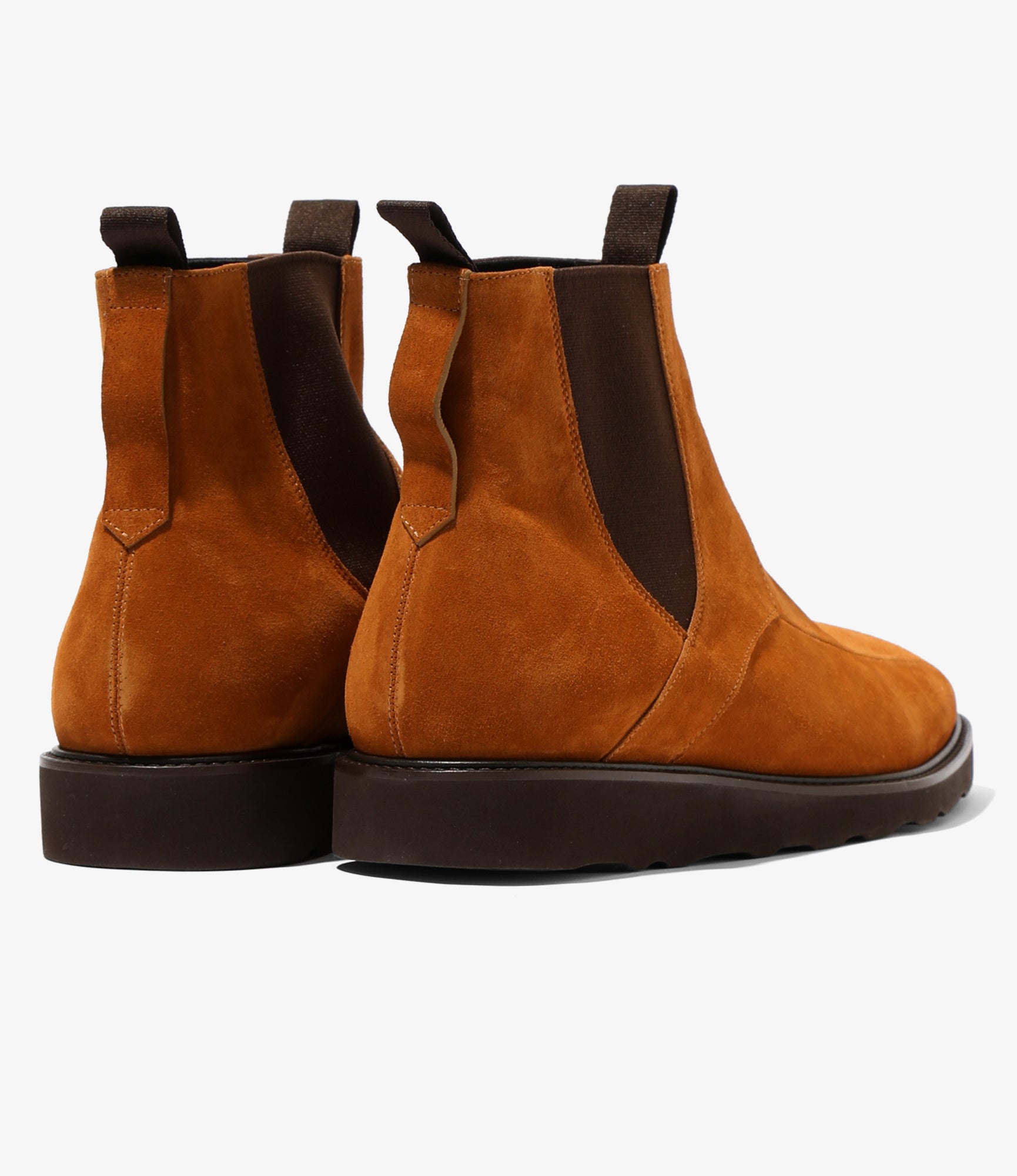 Needles Square Toe Chelsea Boot - Suede - Brown