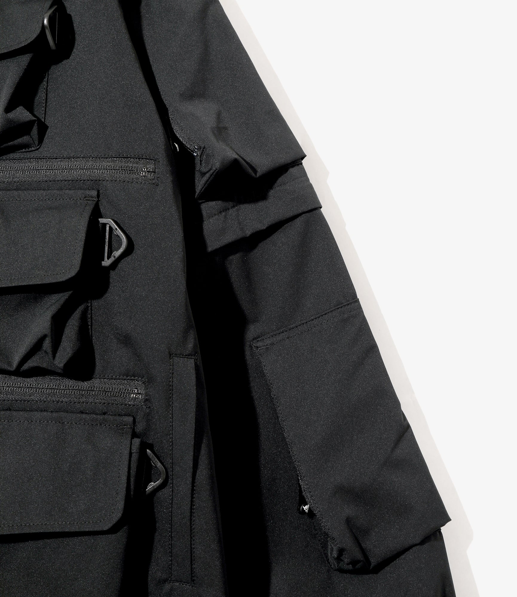 South2 West8 Multi-Pocket Zipped 2Way Jacket - Poly Stretch Twill - Black