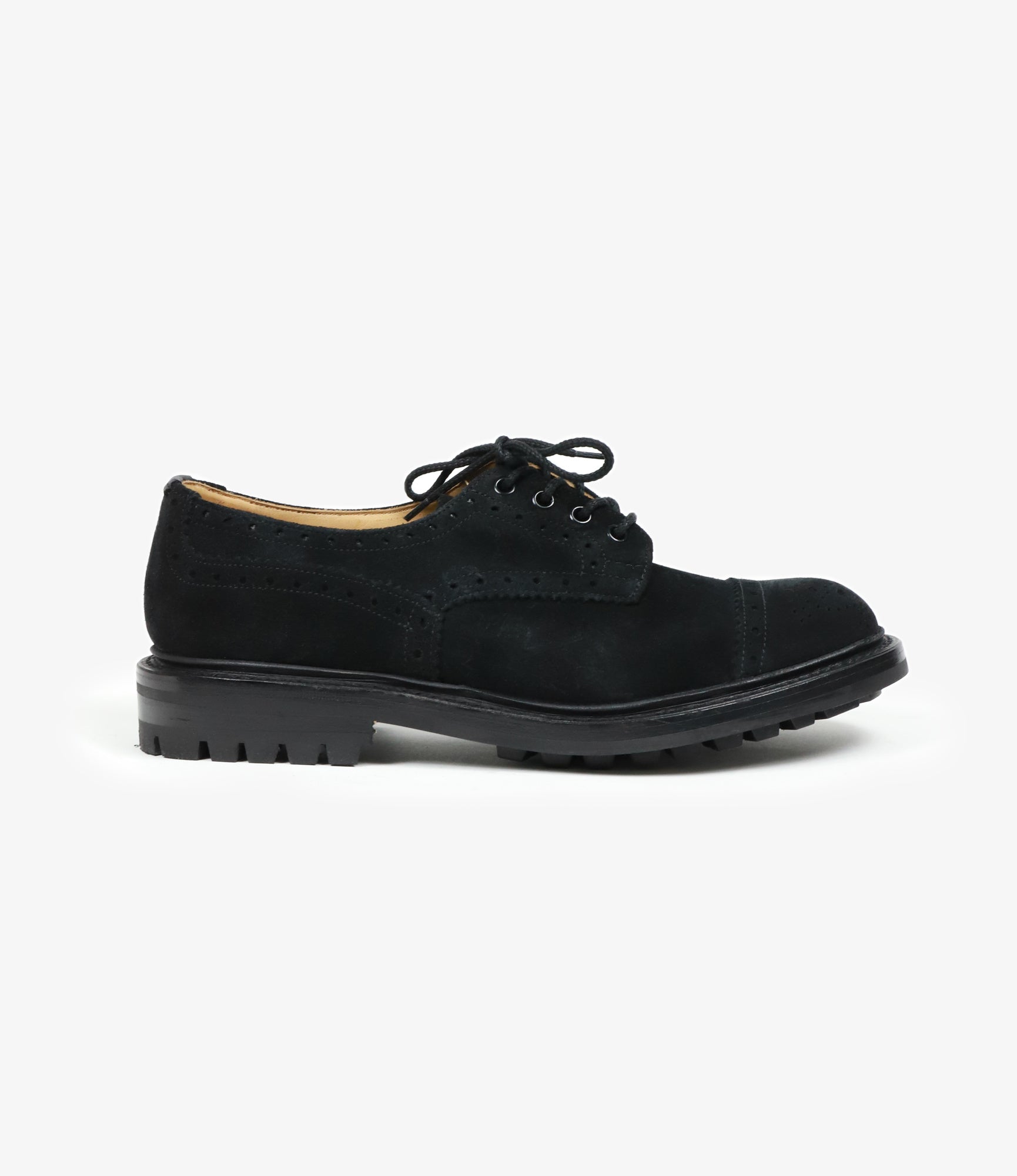 Tricker's Gibson Brogues - Black Suede